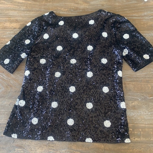 J Crew Sequin Polka dot top - Picture 7 of 8
